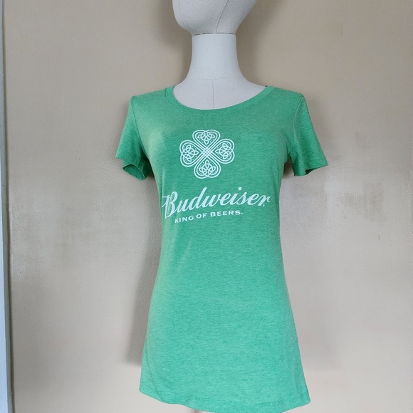 Green Clover Budweiser Tee, Women's S - Picture 4 of 10